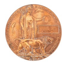 WW1 Memorial Plaque William