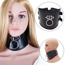 PU Leather Neck Collar Corset