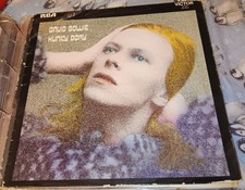 DAVID BOWIE LP HUNKY DORY MADE IN UK 1971 LAMINATED BRILLANT GREEN FIRST ISSUE