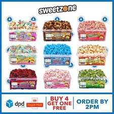 Halal Sweets Cola Bottles, Bubble Gum Balls, Fried Eggs 800g Tubs & 1kg Bags HMC
