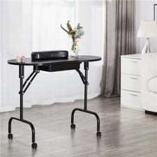 Portable Manicure Table Foldable Nail Table/Desk Salon Table W/Wrist Cushion Bag