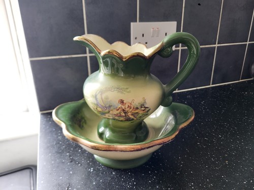 Staffordshire ceramic bowl and - ceramic,