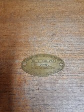 Vintage Ruston & Hornsby Lincoln England Brass Engine Makers Plate Plaque