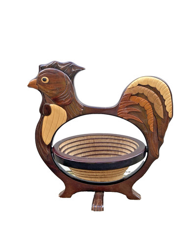 Vintage wooden folding - wooden, egg