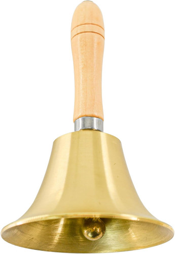 Solid brass hand call bell - brass,