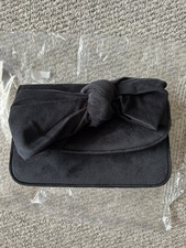 New With Tags Gorgeous Boden Black Evening Bag With Bow Detail And Gold Strap