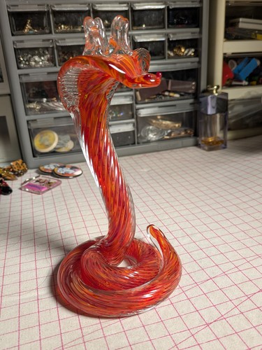 Rare art glass snake - rare,
