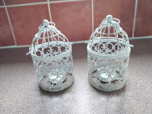 Tea light holders bird - bird, cage