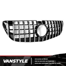 FOR MERCEDES VITO W447 PANAMERICANA GT REPLACEMENT GRILLE AMG GLOSS BLACK CHROME