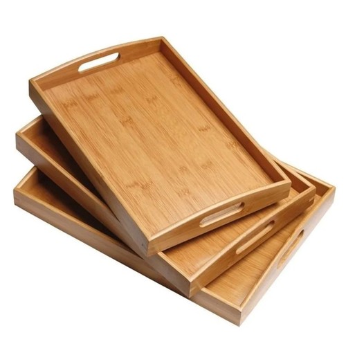 Bamboo wooden serving tray - bamboo,