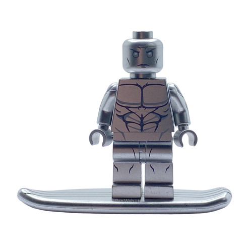 Silver surfer minifigure - silver,