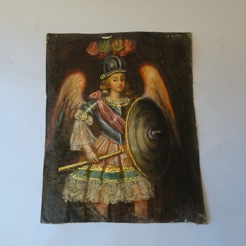 Antique painting saint michael - painting,