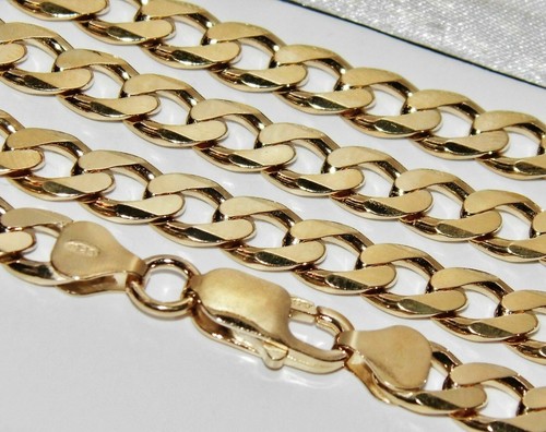9ct yellow gold silver curb - 9ct,