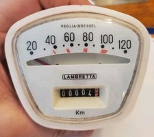 Lambretta Eibar Serveta Speedometer Speedo STICKER for Restoration S3 120 KPH KM
