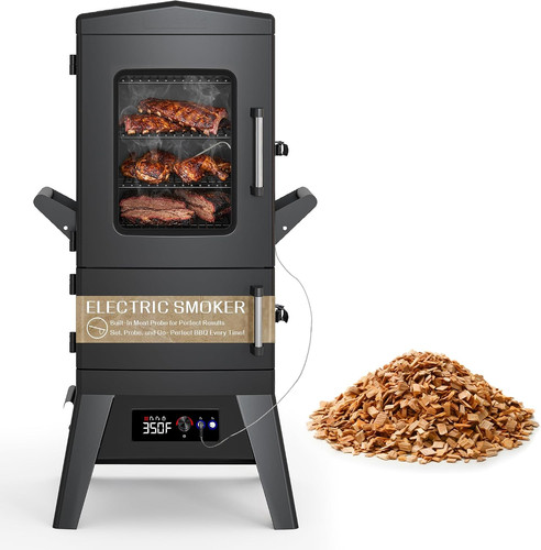 Large vertical electric smoker - vertical,