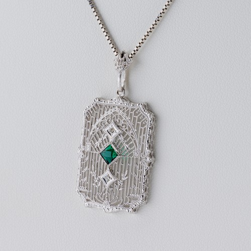 585 white gold pendant - 585,
