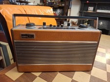 Vintage Roberts R606-MB VHF/MW/LW Radio Brown WORKING