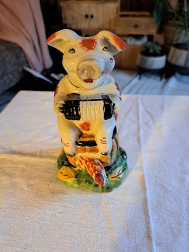 Musical accordion pig - pig, on