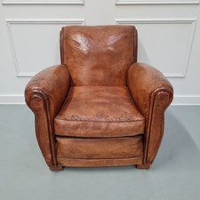 French Leather Club Chair