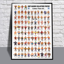 CUSTOM WWF HASBRO CHECKLIST POSTER - ULTRA HD SILK FINISH