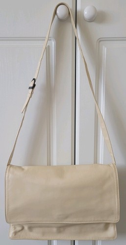 Cream leather tula medium - cream,