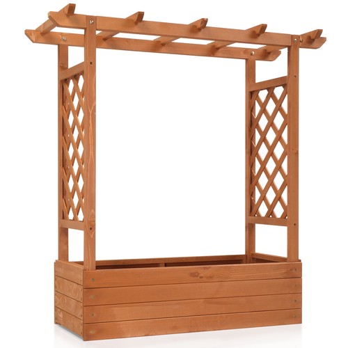 Garden planter with - planter, trellis