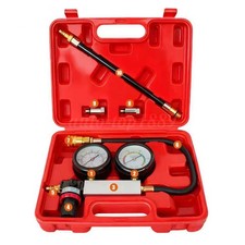 UK Petrol Engine Cylinder Leak Down Tester Compression Leakage Detector Kit Set