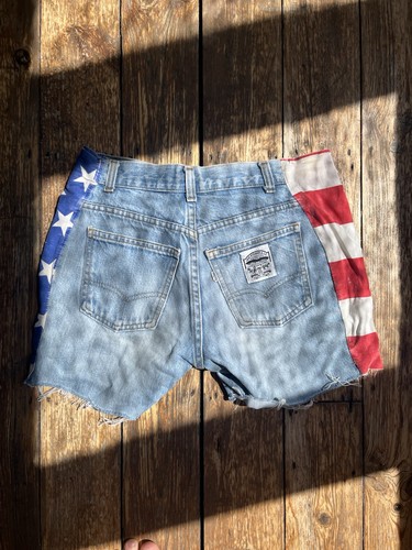Levi women denim shorts - denim,