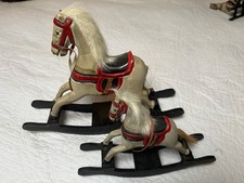 Pair Carved Wooden Rocking