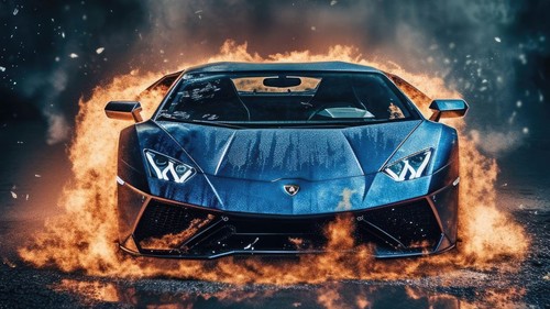 New lamborghini digital art - new,