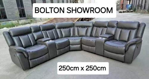 Grey electric recliner corner - electric,