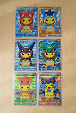 Pikachu Cosplay Poncho Japanese Pokemon 'Custom' 6 Card Bundle CharizardMagikarp
