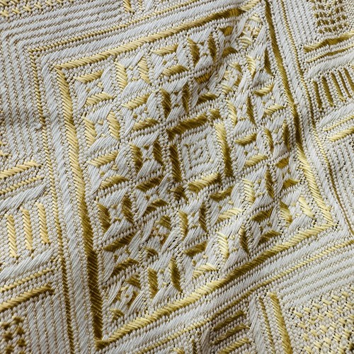 Vintage gold cream jacquard - vintage,