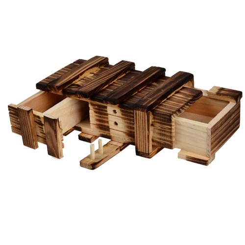 Wooden magic puzzle box - wooden,
