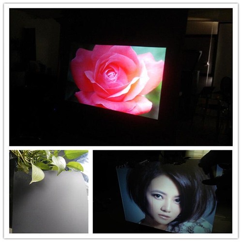 Black rear projection screen - rear,