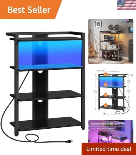 Tier black media - black, stand