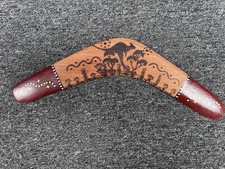 Australian Wooden Boomerang Hand Painted Aboriginal Indigenous Art Australia