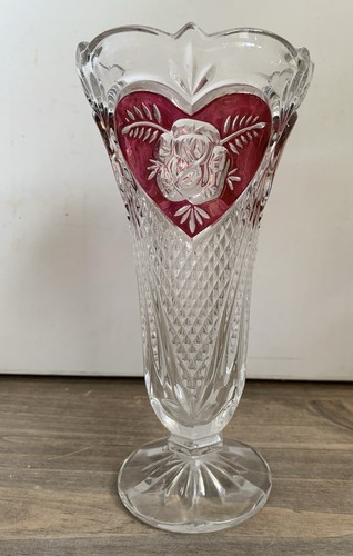 Enesco lead crystal glass vase - glass,