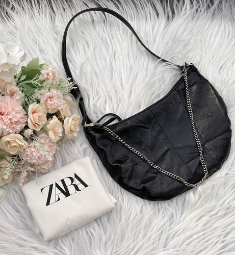 Zara black rock shoulder bag