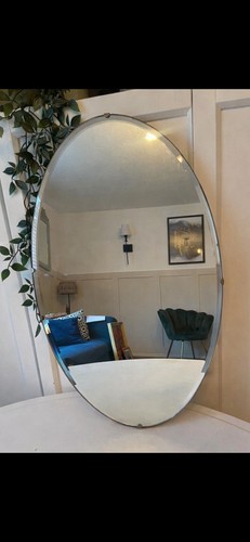 Vintage 60s oval wall mirror - 60s,