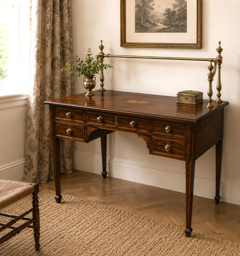 Edwardian inlaid mahogany - inlaid,