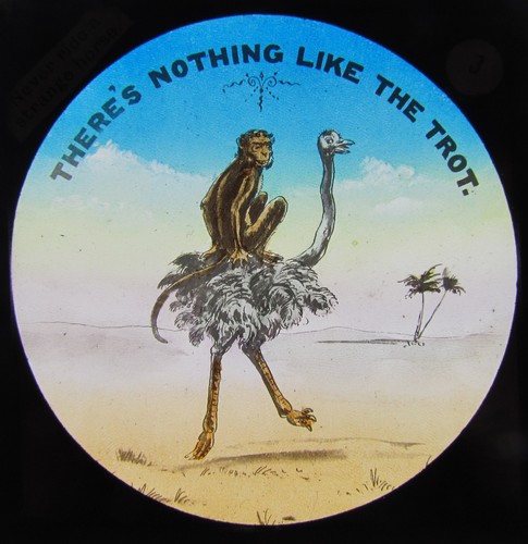 Glass magic lantern slide - glass,