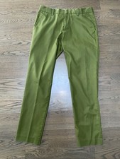 *Zara Man - Men's Light Green Cotton Chino Straight Trousers  Size 32x32