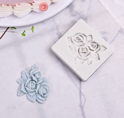 Rose flower silicone fondant - flower,