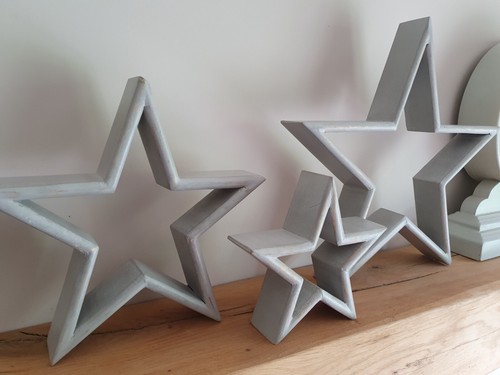 Set grey wood mantelpiece - set, 3