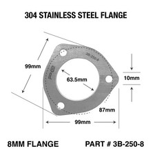 2.5" 63mm 3 Bolt Exhaust