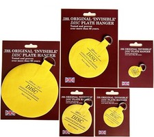 Disc Plate Hangers Wall Hanging Self Adhesive Invisible Picture Hooks 5 Sizes.