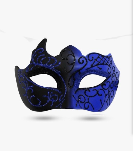 Masquerade eyemask blue black - eyemask, blue/black