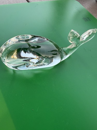 Vintage glass whale figurine - vintage,