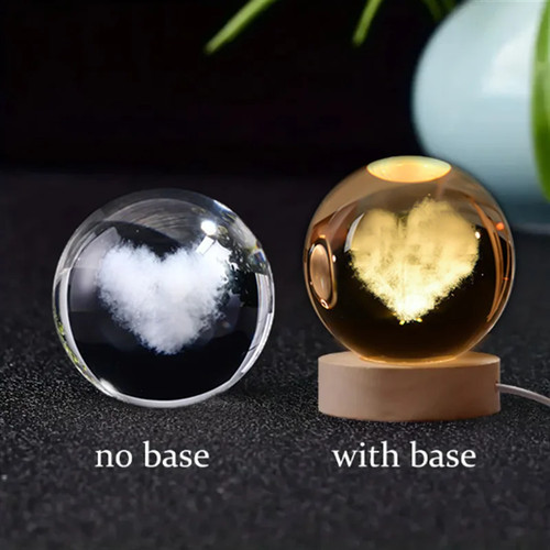 6cm crystal planet - 3d, night
